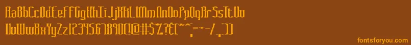 GraveyardBrk Font – Orange Fonts on Brown Background