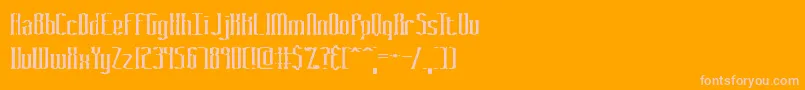 GraveyardBrk Font – Pink Fonts on Orange Background