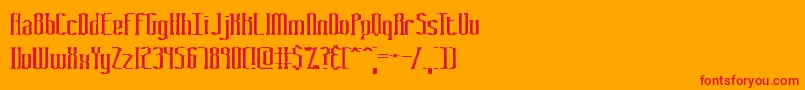 GraveyardBrk Font – Red Fonts on Orange Background