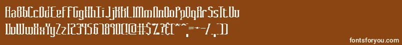 GraveyardBrk Font – White Fonts on Brown Background