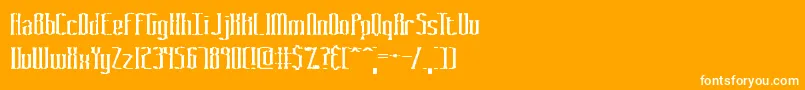 GraveyardBrk Font – White Fonts on Orange Background