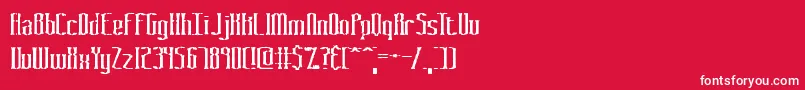 GraveyardBrk Font – White Fonts on Red Background