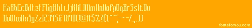 GraveyardBrk Font – Yellow Fonts on Orange Background