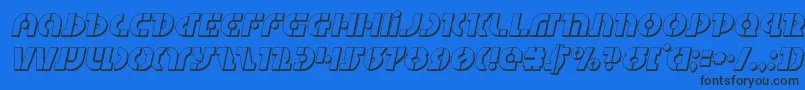 Questlok3Dital-fontti – mustat fontit sinisellä taustalla