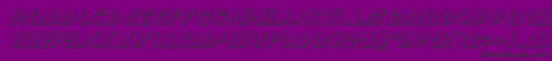 Questlok3Dital-fontti – mustat fontit violetilla taustalla