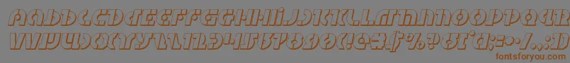 Czcionka Questlok3Dital – brązowe czcionki na szarym tle
