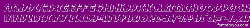 Questlok3Dital Font – Green Fonts on Purple Background