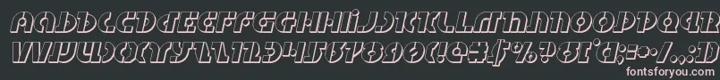 Questlok3Dital Font – Pink Fonts on Black Background