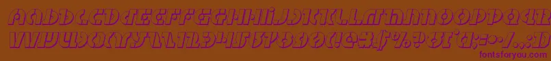 Questlok3Dital Font – Purple Fonts on Brown Background