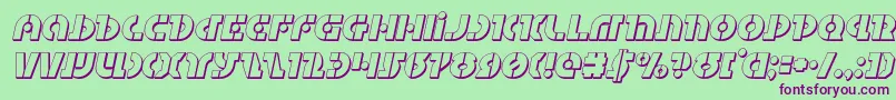 Questlok3Dital Font – Purple Fonts on Green Background