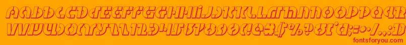 Questlok3Dital Font – Red Fonts on Orange Background
