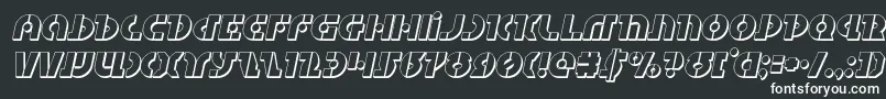 Questlok3Dital-fontti – valkoiset fontit mustalla taustalla