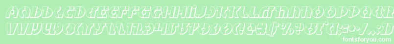 Questlok3Dital Font – White Fonts on Green Background