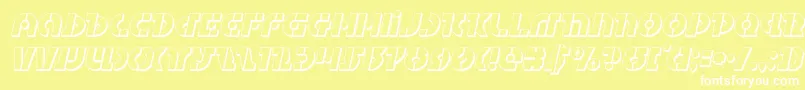 Questlok3Dital Font – White Fonts on Yellow Background