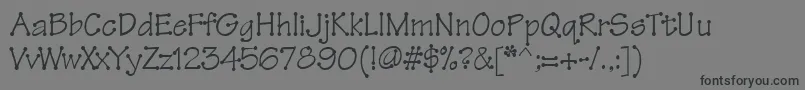 Threadfun Font – Black Fonts on Gray Background