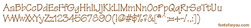 Шрифт Threadfun – коричневые шрифты на белом фоне