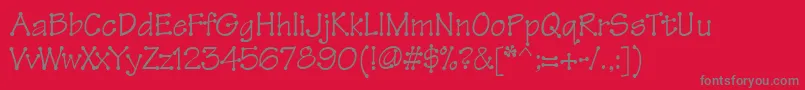 Threadfun Font – Gray Fonts on Red Background