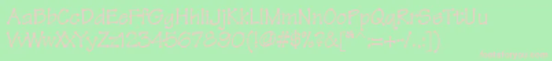 Threadfun Font – Pink Fonts on Green Background