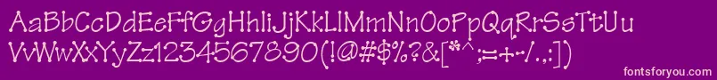 Threadfun Font – Pink Fonts on Purple Background