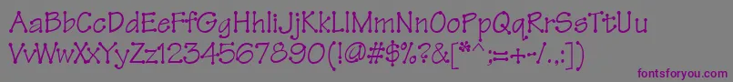 Threadfun Font – Purple Fonts on Gray Background