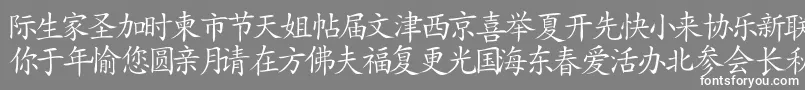 フォントJapanese – 灰色の背景に白い文字