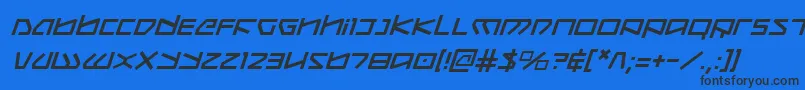 Шрифт Koboldi – чёрные шрифты на синем фоне
