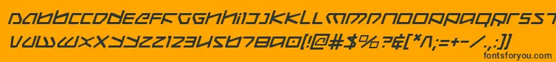 Шрифт Koboldi – чёрные шрифты на оранжевом фоне