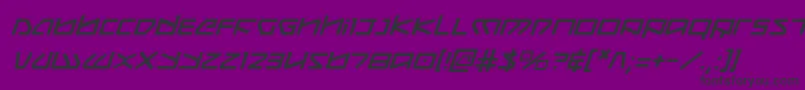 Fonte Koboldi – fontes pretas em um fundo violeta