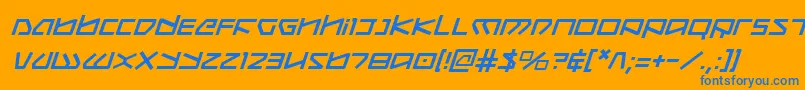 Шрифт Koboldi – синие шрифты на оранжевом фоне