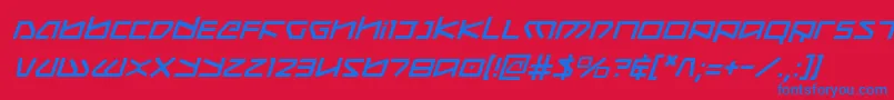 Шрифт Koboldi – синие шрифты на красном фоне