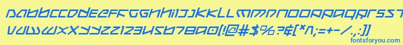 Koboldi Font – Blue Fonts on Yellow Background