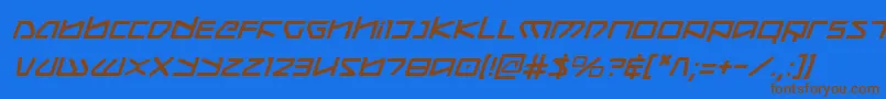 Koboldi-fontti – ruskeat fontit sinisellä taustalla