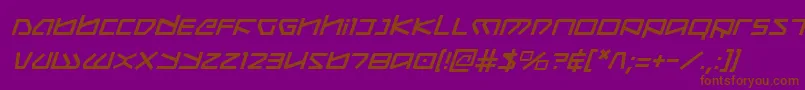 Koboldi-Schriftart – Braune Schriften auf violettem Hintergrund