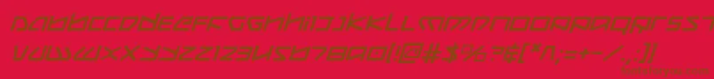 フォントKoboldi – 赤い背景に茶色の文字