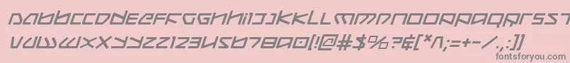 Koboldi-fontti – harmaat kirjasimet vaaleanpunaisella taustalla