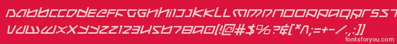 Koboldi-fontti – vaaleanpunaiset fontit punaisella taustalla