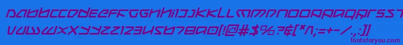 フォントKoboldi – 紫色のフォント、青い背景