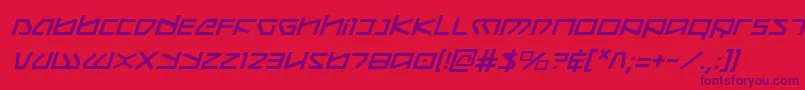 Koboldi-Schriftart – Violette Schriften auf rotem Hintergrund
