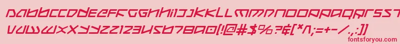 Шрифт Koboldi – красные шрифты на розовом фоне