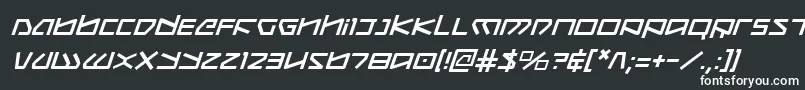 Koboldi-fontti – valkoiset fontit mustalla taustalla