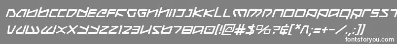 Шрифт Koboldi – белые шрифты на сером фоне