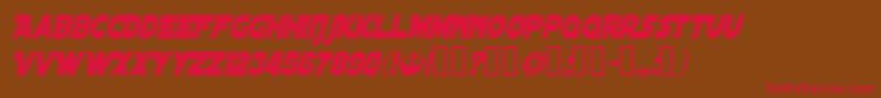 DistantGalaxyCondensedItalic Font – Red Fonts on Brown Background