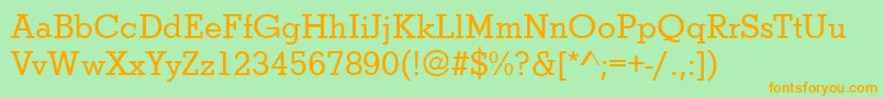 StymieRegular Font – Orange Fonts on Green Background