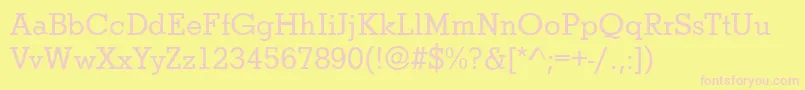 StymieRegular Font – Pink Fonts on Yellow Background