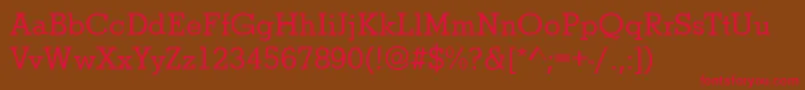 StymieRegular Font – Red Fonts on Brown Background