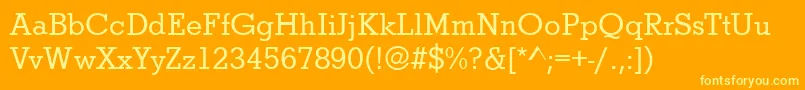 StymieRegular Font – Yellow Fonts on Orange Background