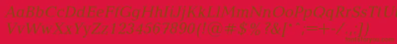 BalticacItalic Font – Brown Fonts on Red Background