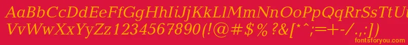 BalticacItalic Font – Orange Fonts on Red Background