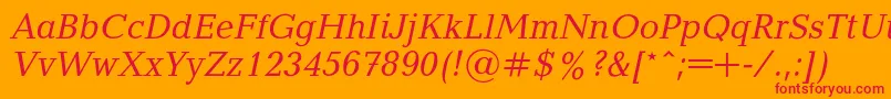 BalticacItalic Font – Red Fonts on Orange Background