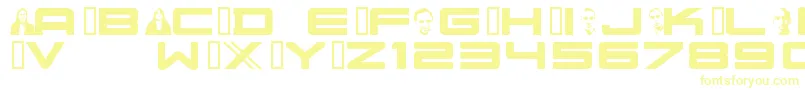 Nuschoolmilitia Font – Yellow Fonts on White Background